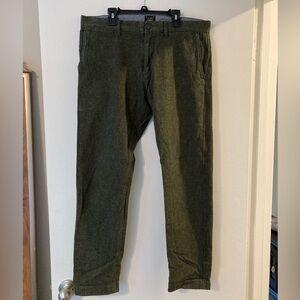 J. Crew green pants slim fit 32x30